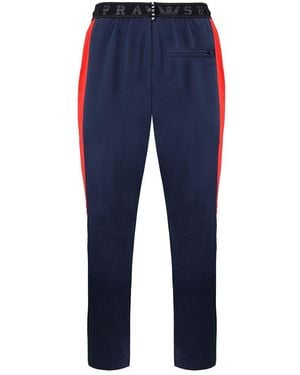 Supra Stretch Waist Graphic Logo Track Trousers 102554 320 Cotton - Blue