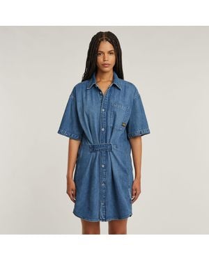 G-Star Modular Shirt Dress - Blue