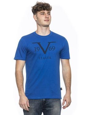 Versace 19.69 Abbigliamento Sportivo 19V69 T-Shirt Rayan Royal Cotton - Blue