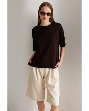 MixRay Cotton Tank Top - Brown