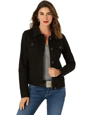 Enzo Ladies Stretch Denim Jackets - Black