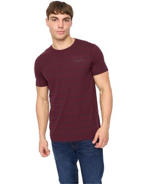 Crosshatch Hemtowns T-Shirt (Rum Raisin) - Purple