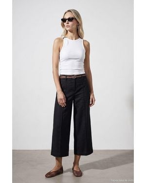 Dilvin Linen Blend Trousers - White