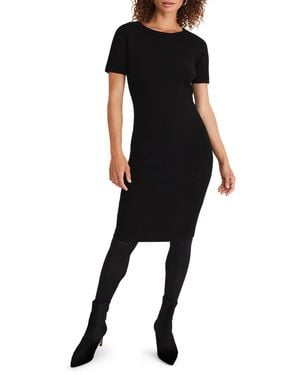 Phase Eight Elsa Ribbed Short Sleeve T-Shirt Dress - Black