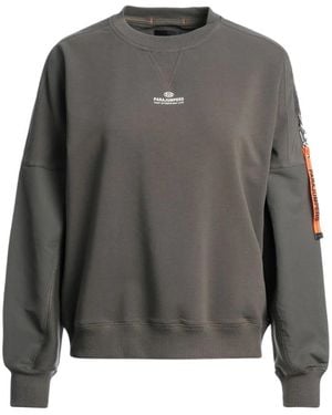 Parajumpers New Lety Dark Mud Sweatshirt Cotton - Grey