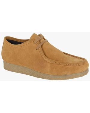 Roamer Trapper Leather Loafer Shoes - Brown