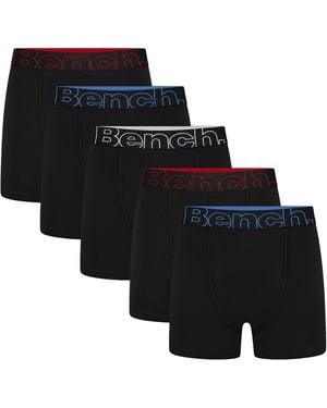 Bench 5 Pack Cotton Boxers Underwear - Black