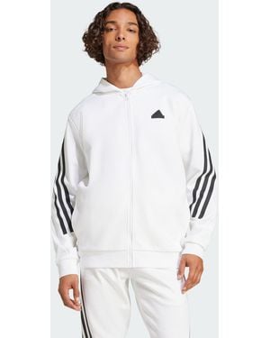 adidas Future Icons 3-Stripes Full Zip Hoodie - White