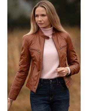 Ashwood Leather 'Donna Milano' Real Fashion Biker Style Jacket - Black