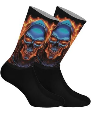 Jenes Socks Grappig Gedrukte Lange Sokken Voor Mannen En Vrouwen - Blauw