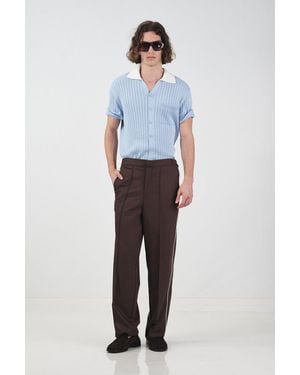 Giesto Tailored Straight-Leg Suit Trousers - Blue