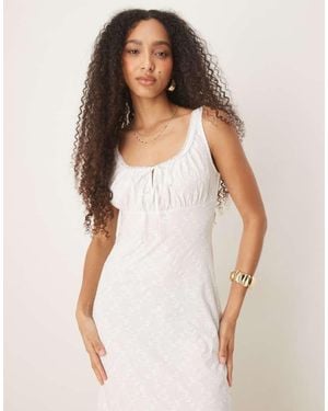 Nobody's Child Melissa Milkmaid Midi Dress - White