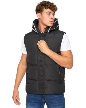 Crosshatch Sandbox Hooded Gilet - Black
