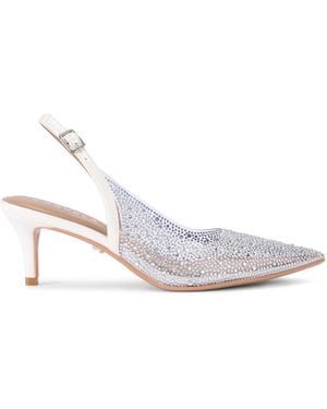 Carvela Kurt Geiger Positano Vinyl Sling Low Heels - White