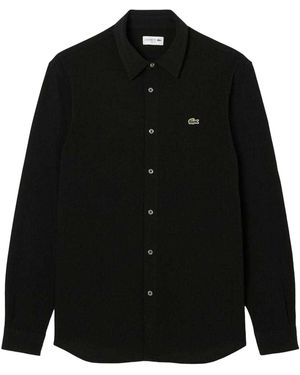 Lacoste Shirt Met Logo, Slim Fit En Lange Mouwen - Zwart