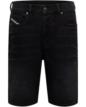 DIESEL Calzoncini Denim Shorts - Black