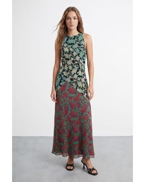 Warehouse Patch Racerback Midi Dress - Multicolour