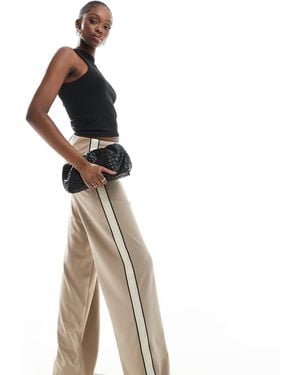 Vero Moda Loose Pull On Trousers With Side Stripe - Grey