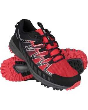 Mountain Warehouse 'Enhance' Running Trainers Eva Footbed Waterproof Active Sports Shoes - Red