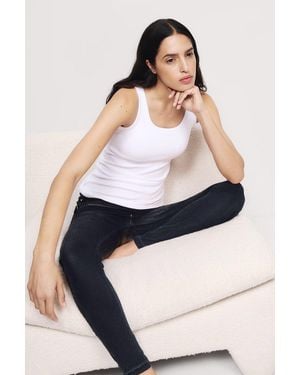 Secret Label Support Ribbed Vest Top - Natural