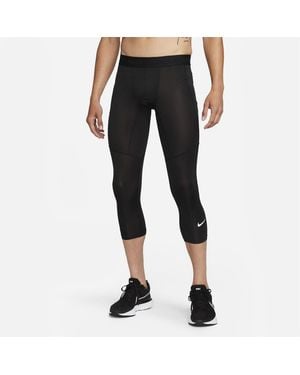 Nike Df Solid Patterned Leggings - Black
