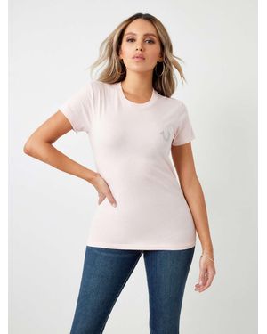 TRUE RELIGION World Wide Glitter Tee - White