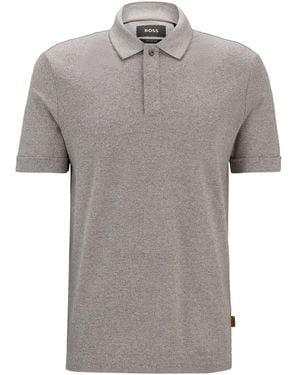 BOSS Regular Fit Short Sleeve Polo Shirt - Grey