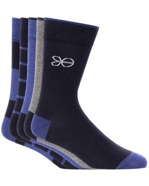 Crosshatch Pack Of Milato Socks - Blue