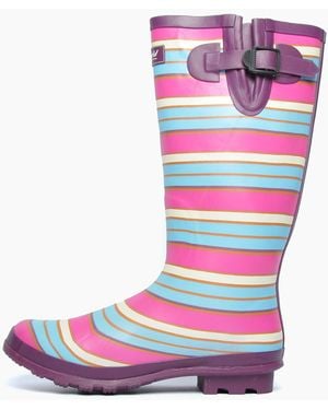 Cotswold Wadeberry Waterproof Buckle Wellingtons - Pink