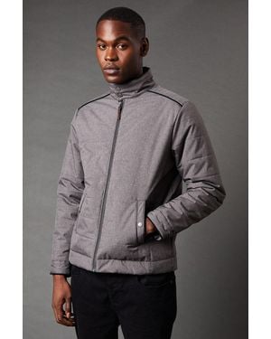 MAINE Short Wadded Jacket - Grey