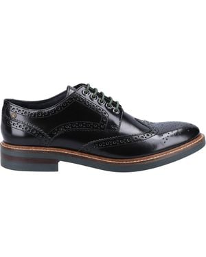 Base London Woburn Excel Brogue Shoes Leather - Black