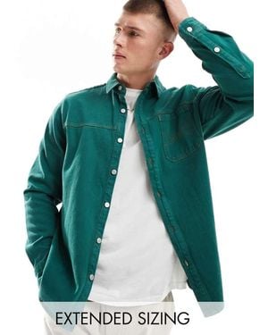 ASOS Relaxed Denim Shirt - Green