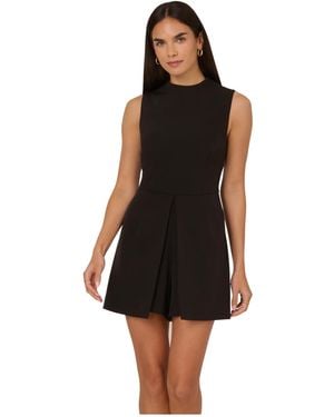 Adrianna Papell Peplum Romper - Black