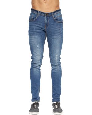 Duck and Cover Tranfold Slim Jeans (Stone Wash) - Blue