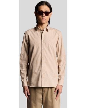 Lyle & Scott Long Sleeve Floral Shirt - Natural