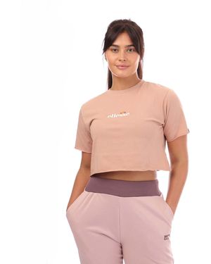 Ellesse Womenss Celesi Cropped T-Shirt - Pink