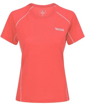 Regatta Stitched Detail Crew Neck Raglan Sleeve Jersey T-Shirt - Pink