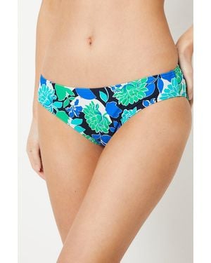 Gorgeous Bold Bloom Twist Front Multiway Bandeau Bikini Top - Blue