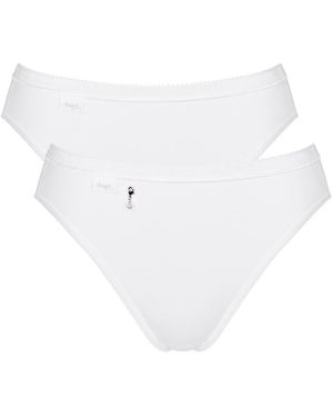 Sloggi Basic+ Pearl Tai 2 Pack Briefs - White