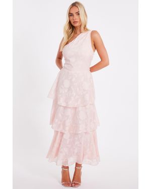 Quiz Tiered Maxi Dress - Pink