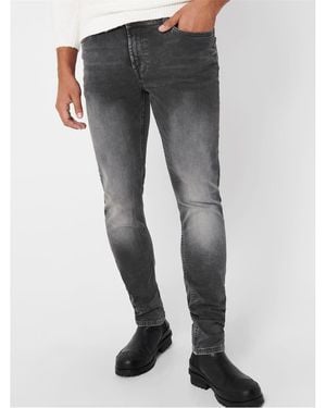 Only & Sons And Slim Fit Five Pocket Jeans - Grey