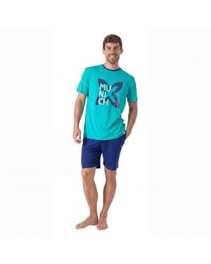 Munich Summer Short Pyjamas Mu9 - Blue