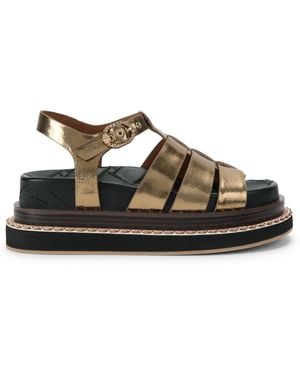 Kurt Geiger Leather Orson Fisherman Sandals - Brown