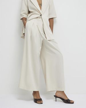 River Island Trousers Ankle Grazer Tailored - White