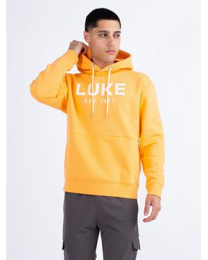 Luke 1977 Grand Soft Cotton Relaxed Fit Overhead Hoodie - Yellow