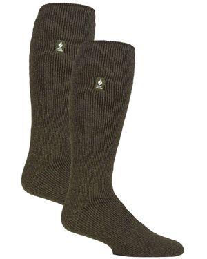 Heat Holders 2 Pack Extra Long Knee High Ski Socks - Green
