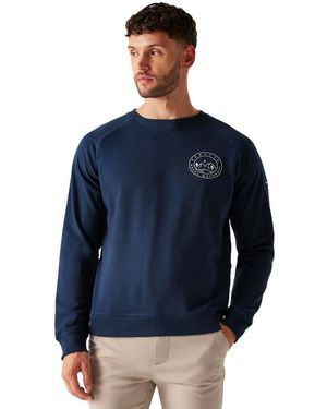 Regatta Nithsdale Cotton Blend Crewneck Sweatshirt - Blue