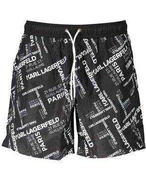 KARL LAGERFELD Polyester Swim Trunk - Black