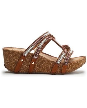 b.soleful Sorrel Heels Faux Leather - Brown