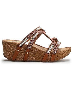 b.soleful Sorrel Heels Faux Leather - Brown